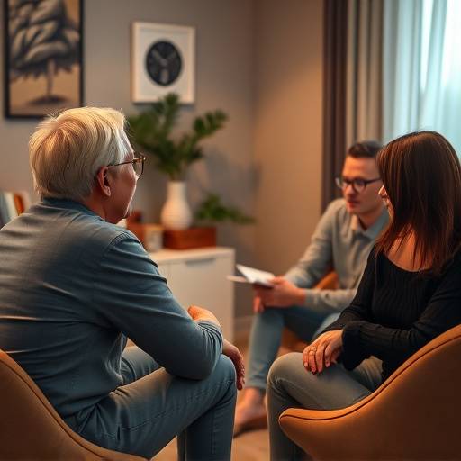 Un grupo de personas participando en una sesión de terapia grupal, mostrando apoyo y conexión entre los participantes.